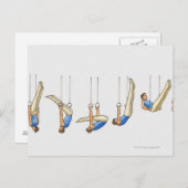 Reihenfolge der Abbildungen mit männlichen Turnier Postkarte (Vorne/Hinten)