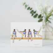 Reihenfolge der Abbildungen mit männlichen Turnier Postkarte (Stehend Vorderseite)