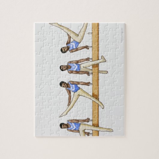 Reihenfolge der Abbildungen mit männlichen Turnier Puzzle (Vertikal)