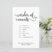 "Reihenfolge der Ereignisse" Schwarze Zeitleiste H (Stehend Vorderseite)