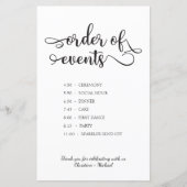 "Reihenfolge der Ereignisse" Schwarze Zeitleiste H (Vorderseite)