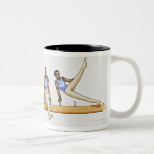 Reihenfolge der Illustrationen, die männlichen Zweifarbige Tasse