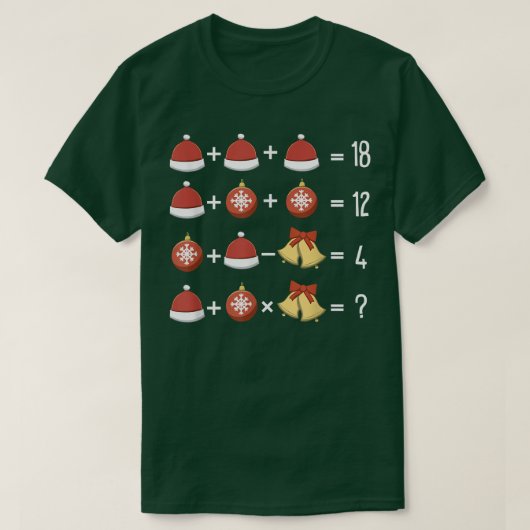 Reihenfolge der Operationen Weihnachts Funny XMas  T-Shirt (Design vorne)