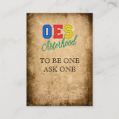 Reihenfolge der Ost-Star-Mitgliedskarten Visitenkarte (Rückseite)