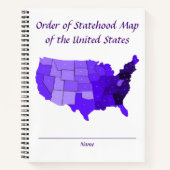 Reihenfolge der Staatskarte für die Notebooks der Notizblock (Vorderseite)