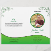 Reihenfolge des Flyers des Beerdigungsprogramms (Vorderseite)