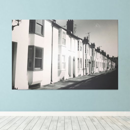 Reihenhäuser Leinwanddruck (Insitu (Holzboden))