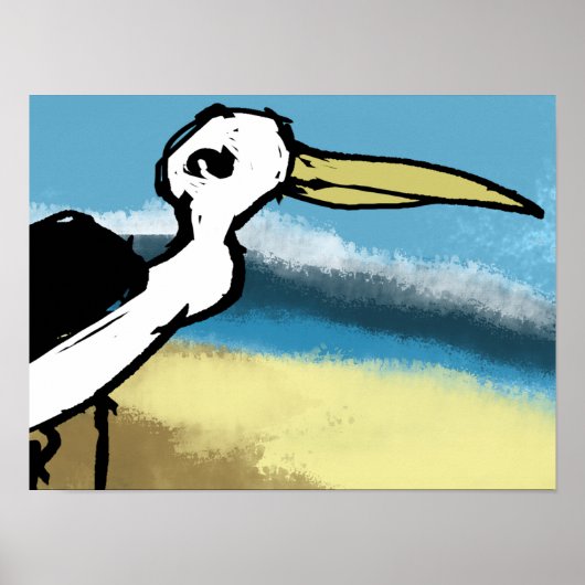 Reiher am Meer Poster (Vorne)