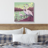 Reiher am See Leinwanddruck (Insitu (Schlafzimmer))