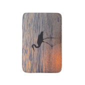 Reiher an der Sonnenaufgang-Badematte Badematte (Vorderseite Vertikal)