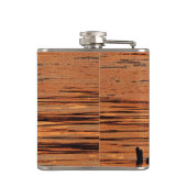 Reiher an der Sonnenuntergang-Flasche Flachmann (Rückseite)