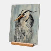 Reiher Aquarell Acrylschild (Winkel)