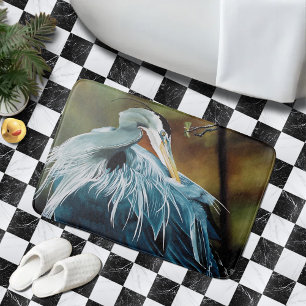 Reiher Blau Badematte