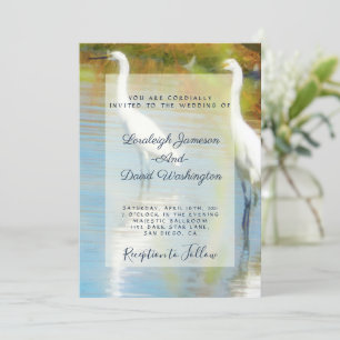 Reiher-Hochzeitseinladung Einladung