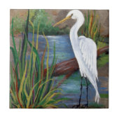 Reiher im Bayou Fliese (Vorderseite)