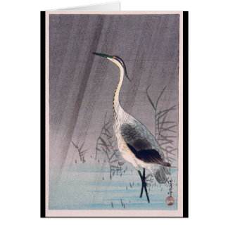 Reiher im Regen durch Seitei Watanabe 1851 - 1918