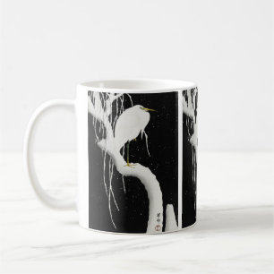 Reiher im Schnee von Ohara Koson Kaffeetasse