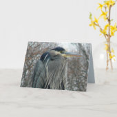 Reiher im Winter Karte (Gelbe Blume)