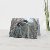 Reiher im Winter Karte (Vorderseite)