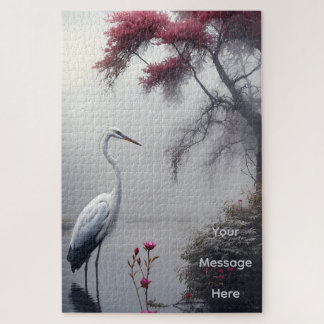Reiher in der Seeblick-Wandkunst Puzzle