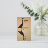 Reiher-Silhouette Visitenkarte (Stehend Vorderseite)