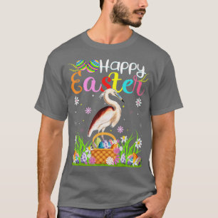 Reiher Vogel Hase Ei Jagd Lustiger Reiher Fröhlich T-Shirt