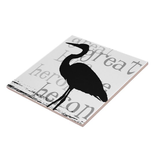 Reiher-Vogel-Tier-Tiere Fliese (Seite)