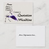 Reiher-Vogel-Tier-Tiere Visitenkarte (Vorne/Hinten)