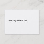 Reiher-Vogel-Tier-Tiere Visitenkarte (Rückseite)