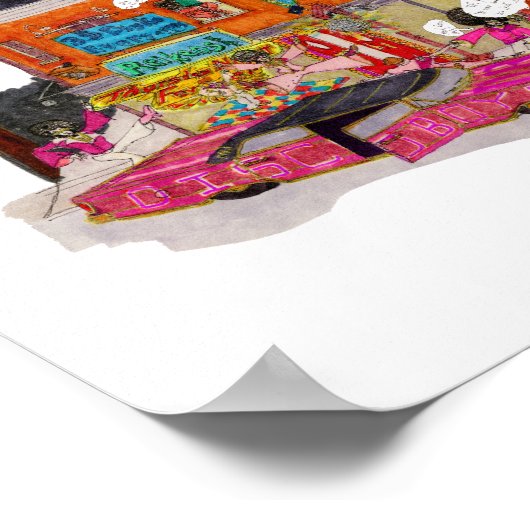 Reikeos Bar- Drei-Dollar-Disco Poster (Ecke)