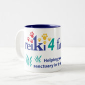 Reiki 4 Pelz-KinderTasse Zweifarbige Tasse (Vorderseite Links)