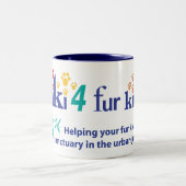 Reiki 4 Pelz-KinderTasse Zweifarbige Tasse (Mittel)