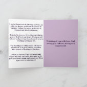 Reiki & Affirmations erhalten gute Grußkarte Karte (Innenseite)