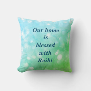 Reiki-blaue Funkeldesign Kissen