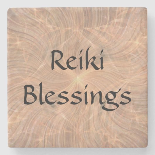 Reiki Blessings Steinuntersetzer (Vorderseite)