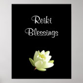 Reiki Blessings white Lilly Poster (Vorne)