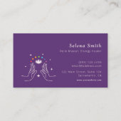 Reiki Business Card mit Chakras Visitenkarte (Rückseite)