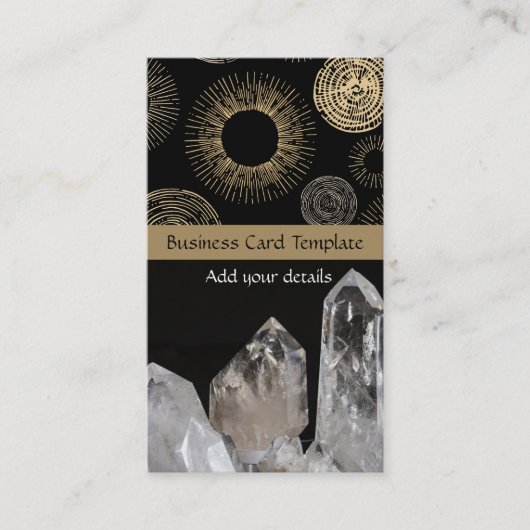 Reiki Cards - Template White Quarz Crystals Visitenkarte (Vorderseite)