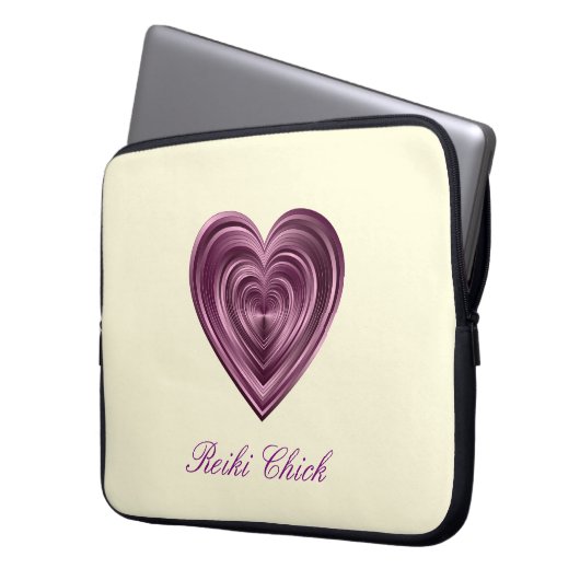 Reiki Chick Laptopschutzhülle (Vorderseite Links)
