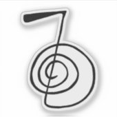 Reiki: Cho Ku Rei: Der Power-Symbol-Sticker Aufkleber (Vorderseite)