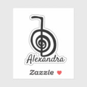Reiki: Cho Ku Rei: Monogram Add Name Sticker (Blatt)