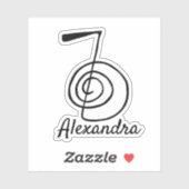 Reiki: Cho Ku Rei: Name für Monogramm-Add Aufkleber (Blatt)