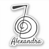 Reiki: Cho Ku Rei: Name für Monogramm-Add Aufkleber (Vorderseite)