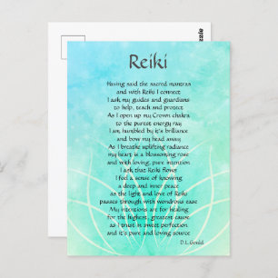 Reiki Connection Gedicht Art Postkarte