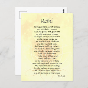 Reiki Connection Gedicht Art Postkarte