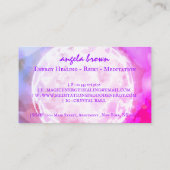 Reiki Crystal Ball Fortune Tell Energy Heal Hands Visitenkarte (Rückseite)