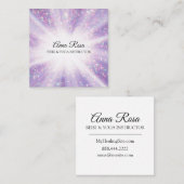 *~* Reiki Energie-heilende Strahln-helle Quadratische Visitenkarte (Vorne/Hinten)