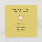 *~* Reiki Energie-heilender Handball des Lichtes Quadratische Visitenkarte (Rückseite)