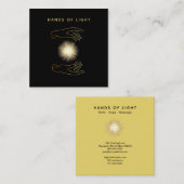 *~* Reiki Energie-heilender Handball des Lichtes Quadratische Visitenkarte (Vorne/Hinten)