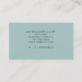 Reiki Energy Healer Serene Abstract Watercolor Visitenkarte (Rückseite)